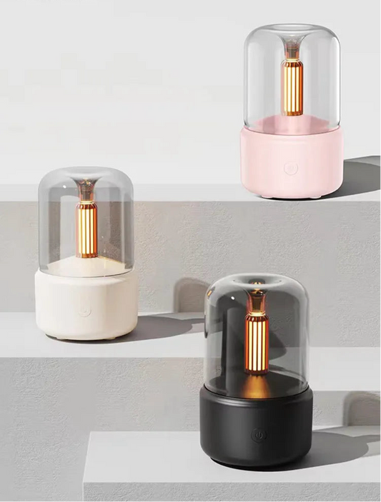 Aroma diffuser in kaarsvorm met zachte gloed en geurige mist – Luma Candle Diffuser